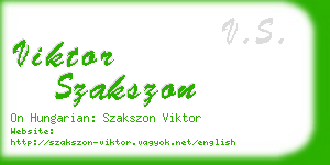 viktor szakszon business card